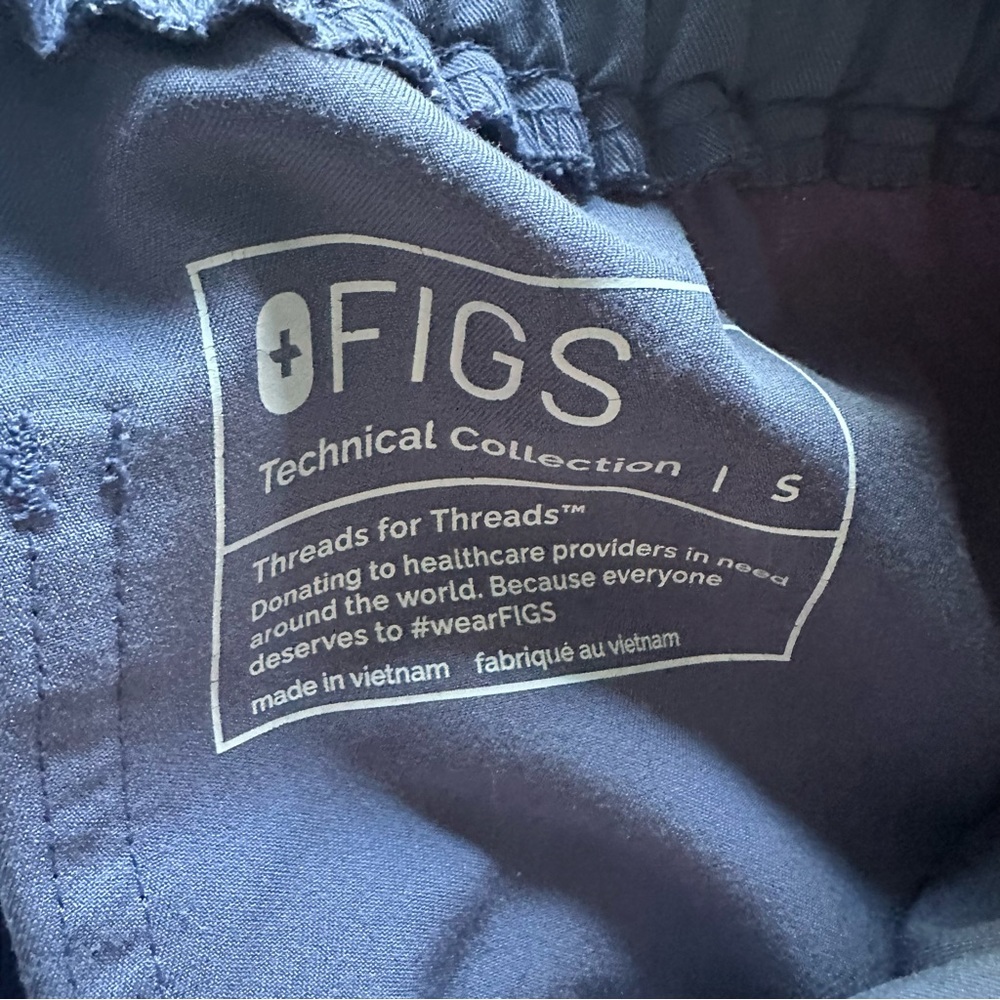 Figs Medical Scrub Pants‎ Size Small Cornflower Blue Purple Technical Collection - Picture 3 of 4